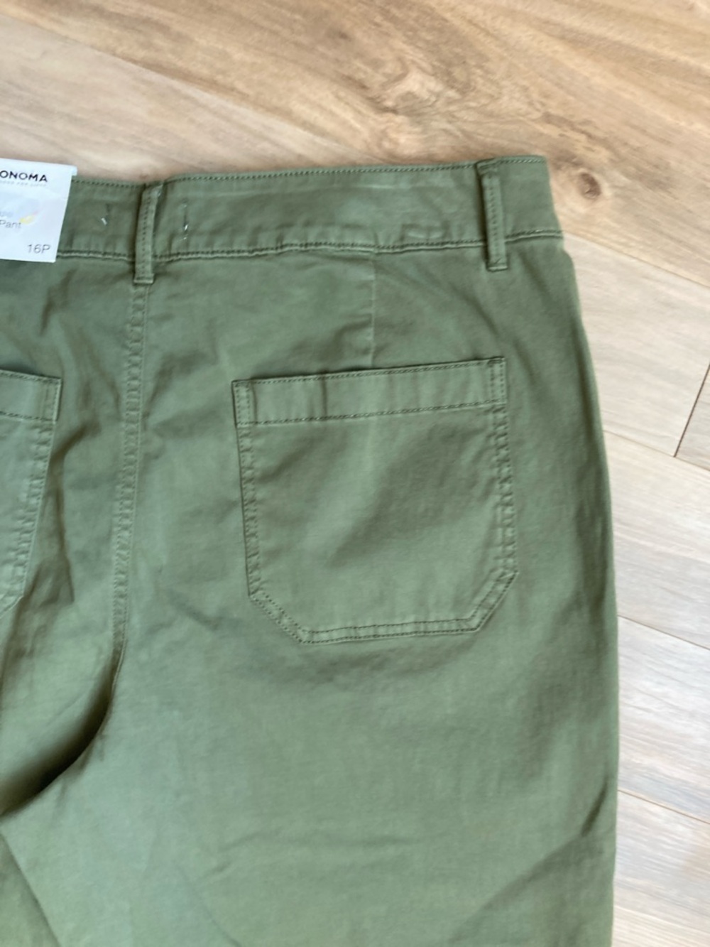 Sonoma olive green utility pant midrise pant 16P - Picture 10 of 17
